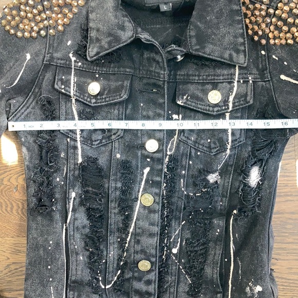 Distressed denim jacket - Picture 16 of 16